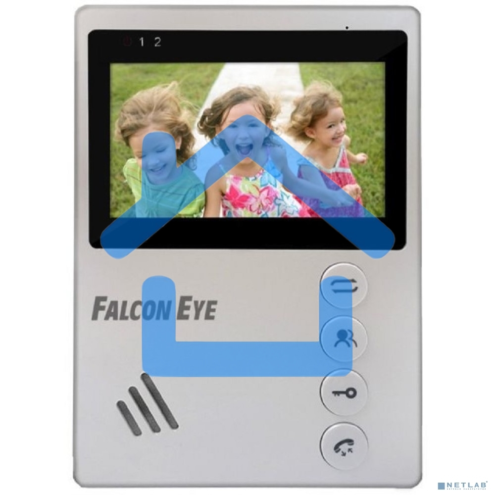Видеодомофон Falcon Eye VISTA цветной, подключение 2-х вызывных панелей, без трубки (Hands Free), управление электрозамком, цвет корпуса: белый, нап