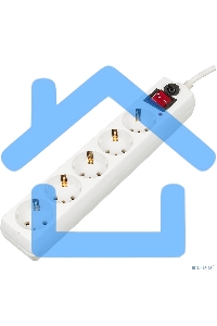 Сетевой фильтр Buro 500SH-5-W 5м (5 розеток) белый (коробка)