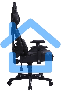 Кресло игровое Cactus CS-CHR-090BL черный, сиденье черный, эко.кожа, крестовина пластик, пластик черный