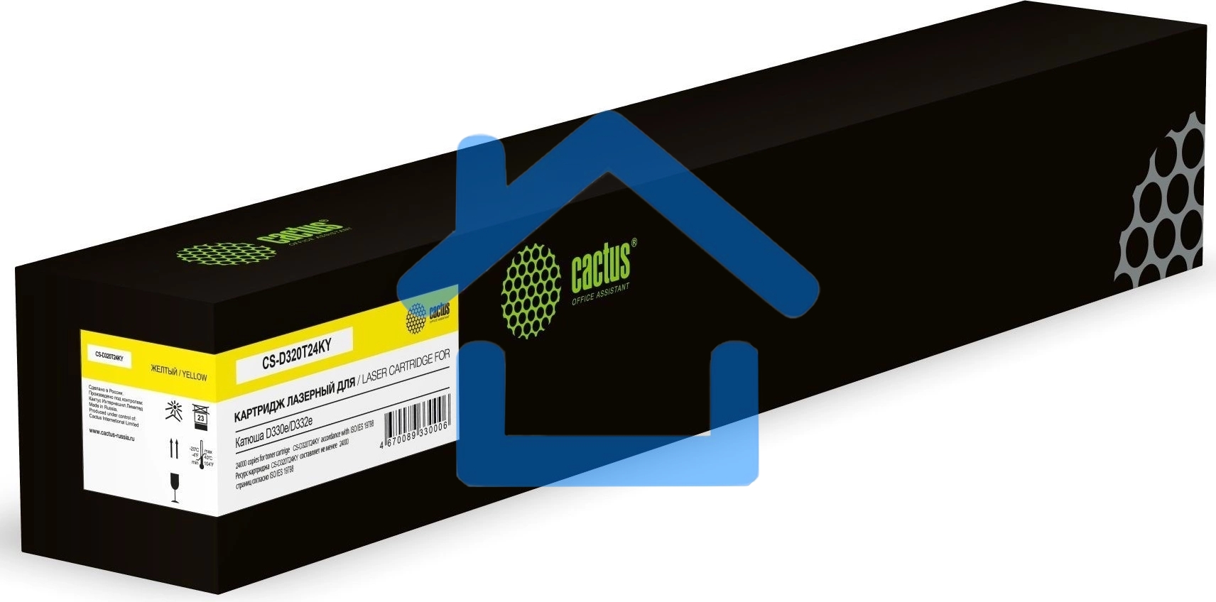 Картридж лазерный Cactus CS-D320T24KY (D320T24KY) желтый (24000 стр.) для Катюша D330e/D332e