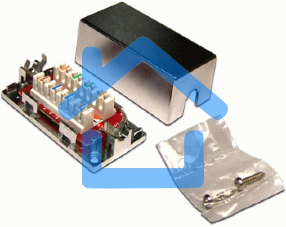 Соединитель Lanmaster LAN-CNB-STP5E (упак.:1шт) 1м серебристый