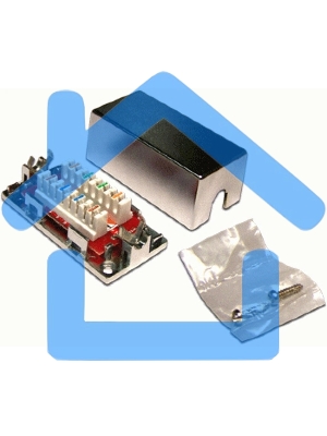 Соединитель Lanmaster LAN-CNB-STP5E (упак.:1шт) 1м серебристый