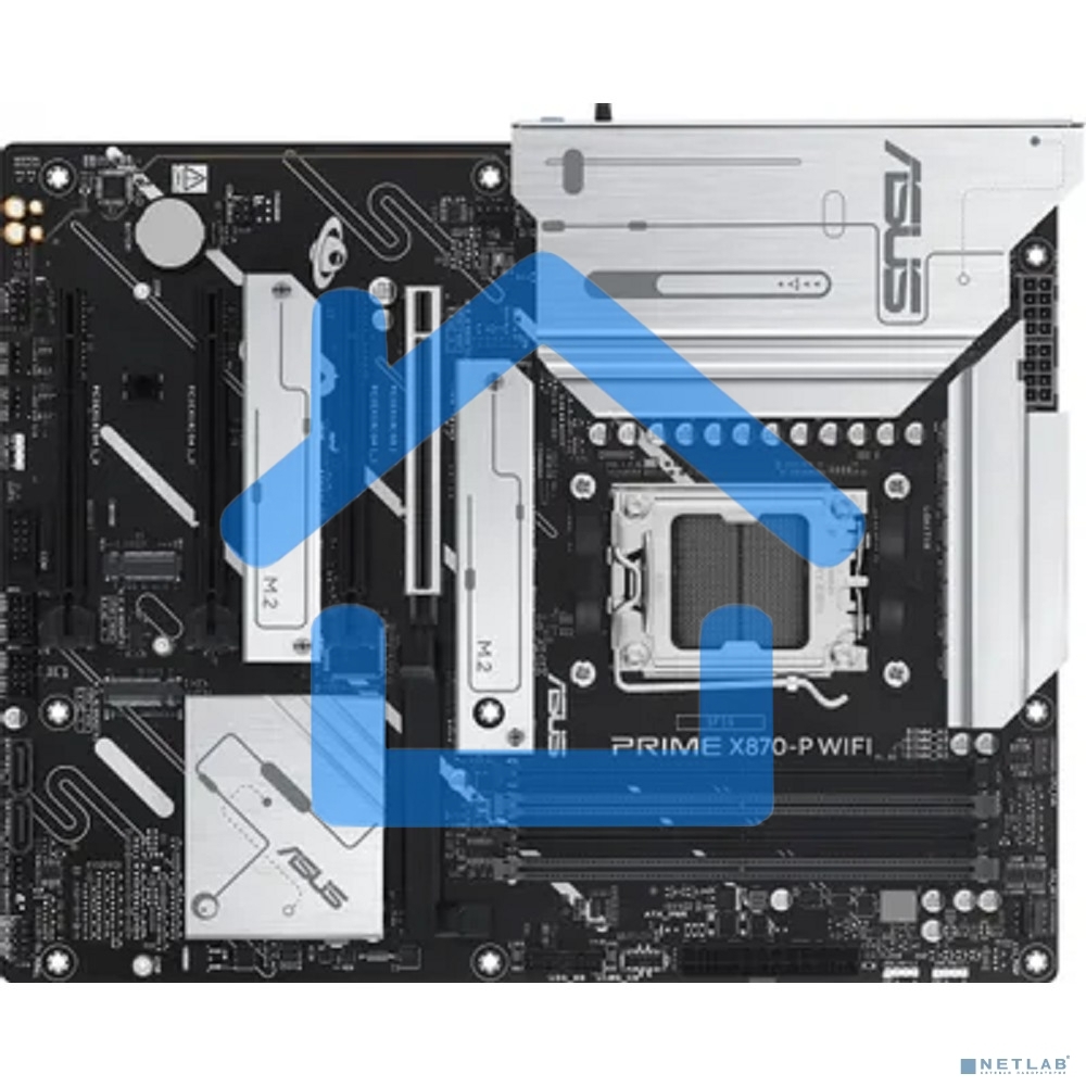 Материнская плата ASUS PRIME X870-P, AM5, AMD X870, 4xDDR5, 2xSATA, 4xM.2, 1xPCIe 5.0 x16, 2xPCIe 4.0 x1, 1xHDMI, 2xUSB-C, 1x 2.5Gb LAN, 4xUSB-A 3.2 Gen 1, 1xUSB-A 3.2 Gen 2, 4xUSB-A 2.0, 3x3.5 мм, 7.1, ATX