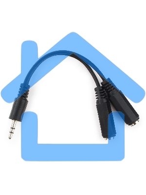 Кабель разветвитель аудио сигнала Cablexpert CCA-415-0.1M, Jack3.5 папа->2х Jack3.5 мама 10см, черный