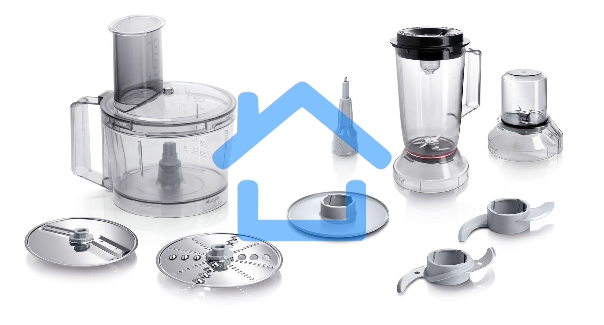 Кухонный комбайн Bosch MCM3501M 800 Вт, Скорости: 2, Блендер 1 л, Чаша 2.3 л, черный/серебристый