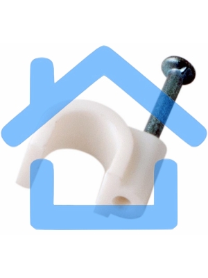 Крепеж кабеля круглый 7 мм, белый (упак. 50 шт) Rexant