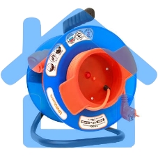 Удлинитель на катушке 1х30м с заземл. 16А IP54 У10-027 термо ПВС 3х1 розетки с защ. крышкой UNIVersal 1677 Удлинитель на катушке 1х30м с заземл. 16А IP54 У10-027 термо ПВС 3х1 розетки с защ. крышкой UNIVersal 1677