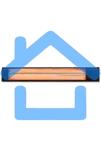 Обогреватель инфракрасный Starwind SHIRC-1010, черный, кварцевый, 1000 Вт, 18 м2