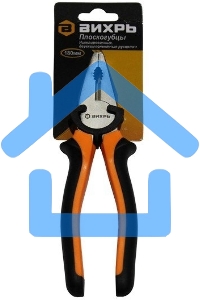 Плоскогубцы ВИХРЬ 180мм.,никелированные,двухкомпонентные рукоятки
