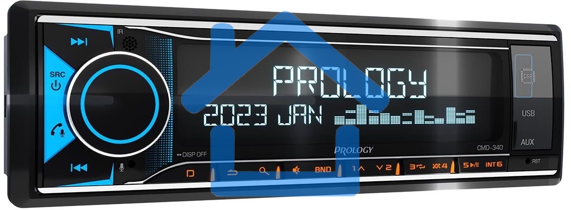Автомагнитола Prology CMD-340 1DIN 4x55Вт