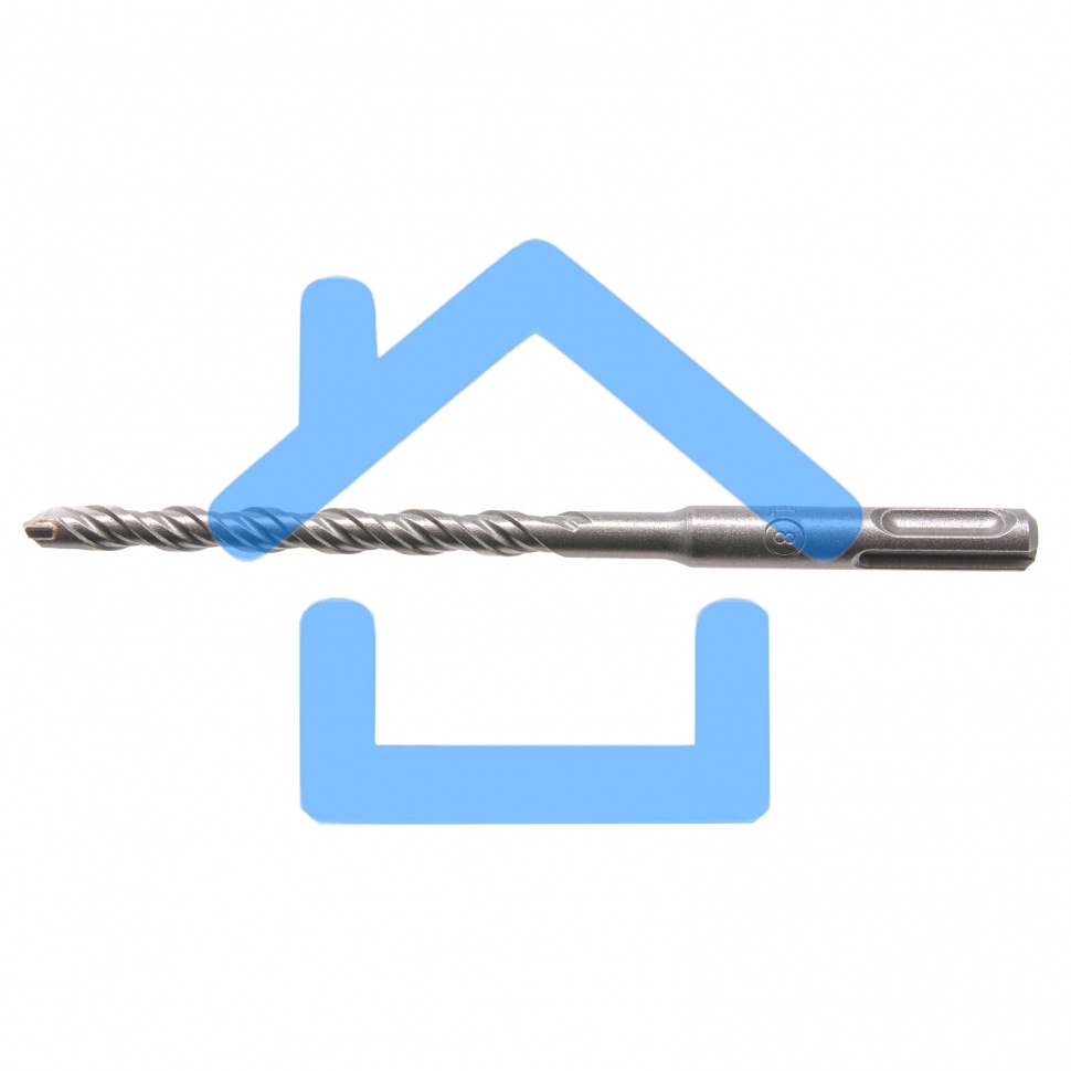 Бур по бетону, двойная спираль, Cobalt W-tip, 8x160 мм, SDS PLUS Denzel
