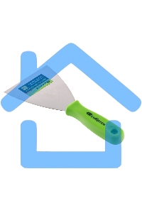 Шпательная лопатка из нержавеющей стали, 100 мм, пластмассовая ручка Сибртех 85548