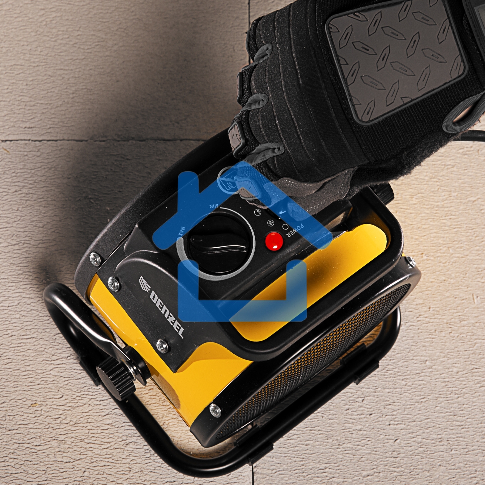 Тепловая пушка керамический нагреватель (тепловентилятор) Denzel DHC 2-100, 230В, 0,025/1/2 кВт