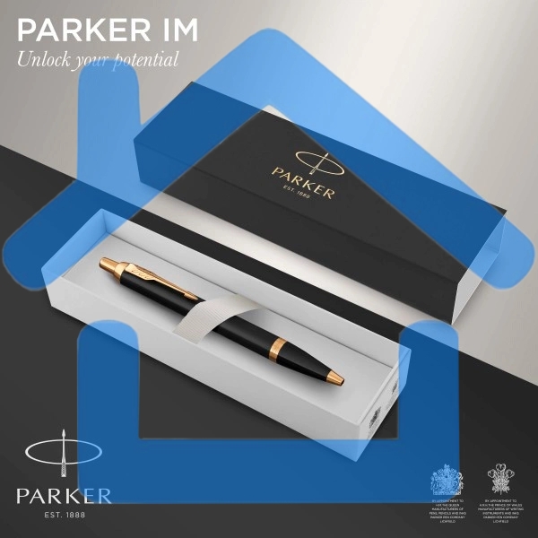 Ручка шариковая Parker IM Core K321 (CW1931666) Black GT M, синие чернила, подарочная коробка