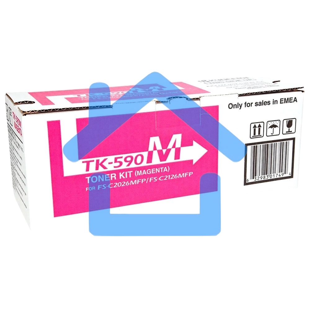 Картридж лазерный Kyocera TK-590M (1T02KVBNL0 пурпурный для FS-C2026MFP/C2126MFP/C2526MFP/C2626MFP/C5250DN, P6026CDN/P6526CDN 5000 стр.