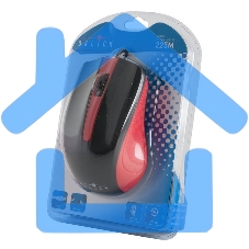 Мышь проводная Oklick 225M черный/красный, 1200 dpi, USB, кнопки - 3