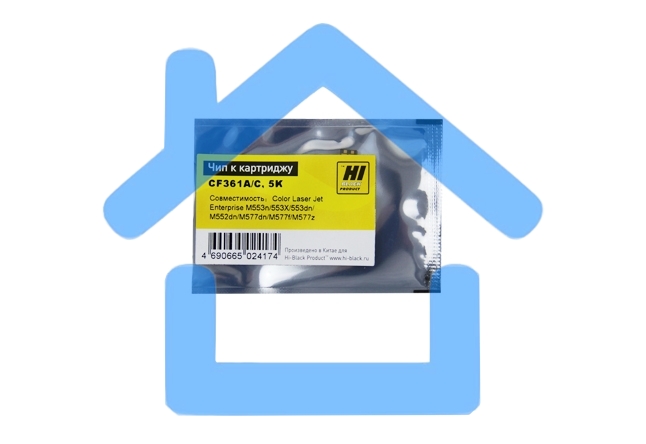 Чип Hi-Black к картриджу HP CLJ Enterprise M552/Canon 040 (CF361A), OEM SIZE, C, 5K