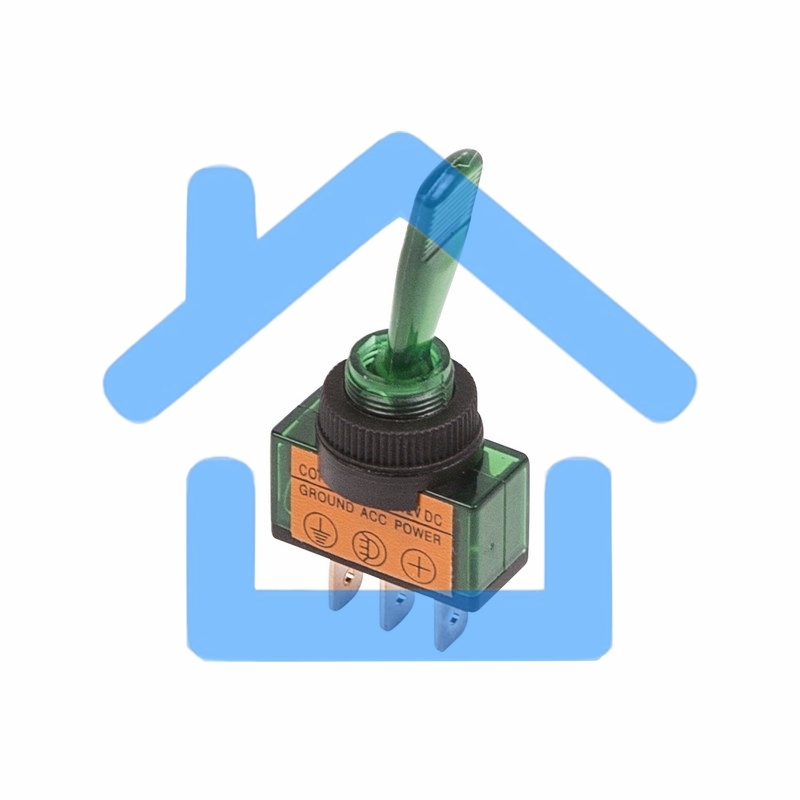 Тумблер 12V 20А (3c) ON-OFF однополюсныйс зеленой подсветкойRexant