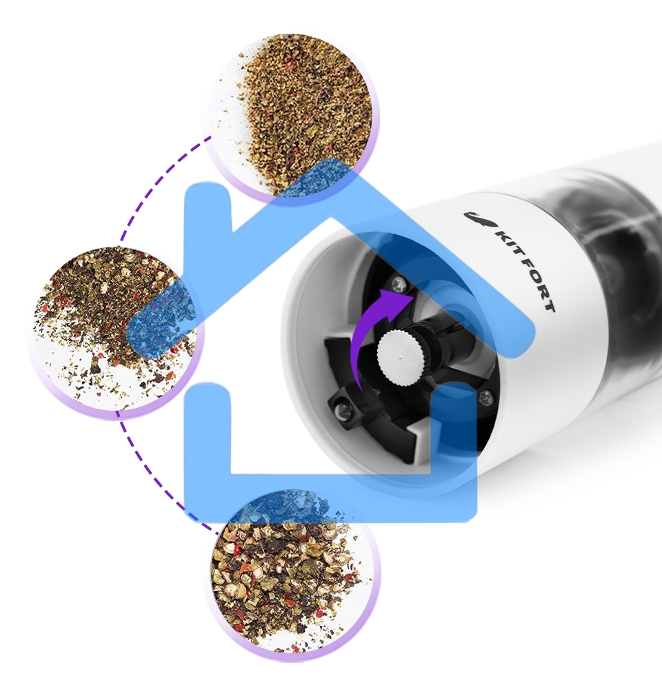 Мельница для специй Kitfort Материал пластик.Комплектация 2 шт.