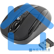 Мышь беспроводная Canyon MSO-W6 черный, 1600 dpi, радиоканал, USB, кнопки - 6