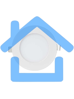 Светильник ДВО RLP-eco 6Вт 230В 4000К 420Лм 120/100мм IP40 бел. IN HOME 4690612009995