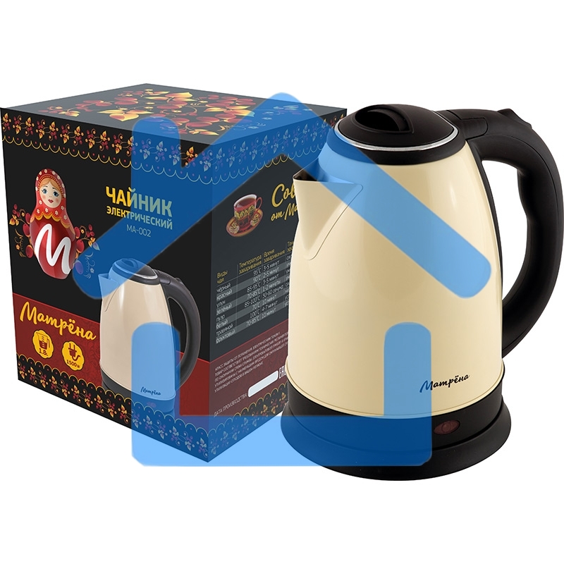 Чайник электрический Матрена MA-002 электрический (1,8 л) стальной бежевый