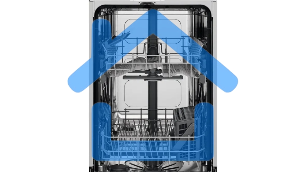 Встраиваемая посудомоечная машина Electrolux EEA71210L, черный, 44.6 см, 9 компл., 49 дБ, класс F