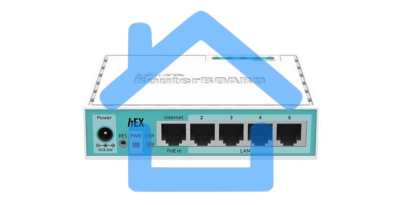 Роутер MikroTik RB750Gr3 hEX (RouterOS L4) with power supply and case 5 port 10/100/1000 гигабитный высокопроизводительный Ethernet