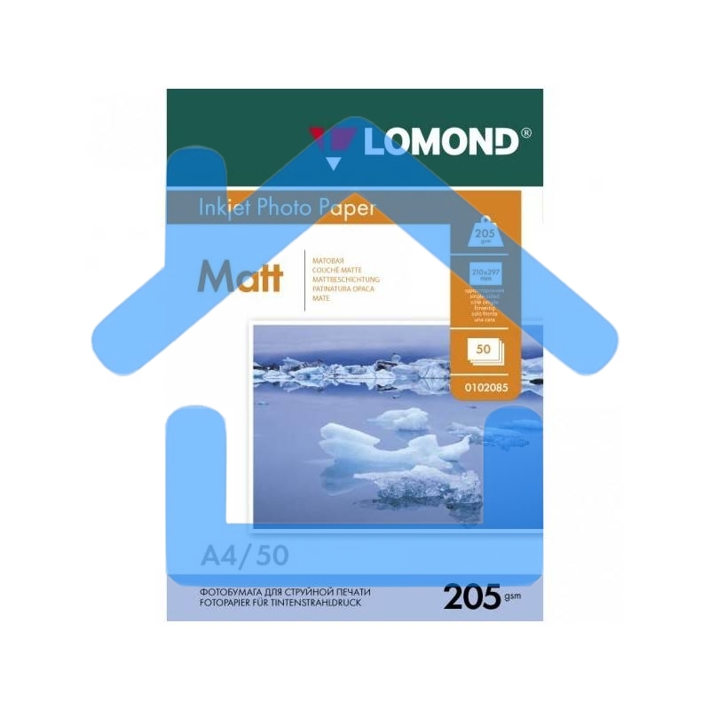 Фотобумага Lomond 0102124 A4/205г/м2/25л./белый матовое для струйной печати