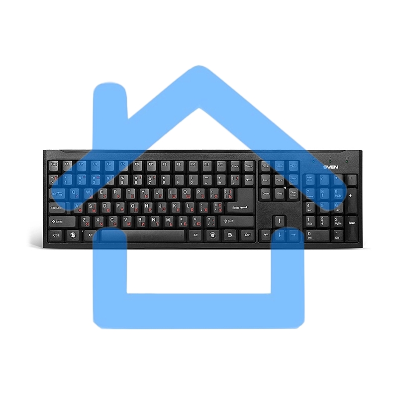 Клавиатура Keyboard SVEN Standard 303 Power USB+PS/2 черная SV-03100303PU
