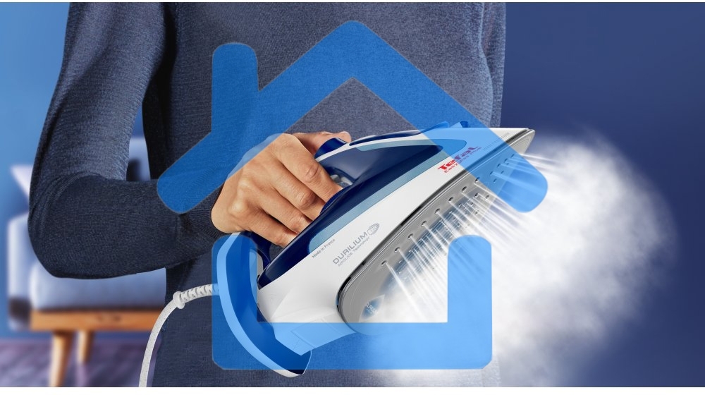 Утюг Tefal FV5715E0, 2200Вт, голубой/белый