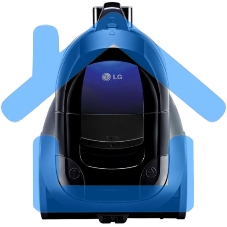 Пылесос LG VK69662N синий, 350/1600 Вт, уборка сухая, пылесборник контейнер 1.2 л