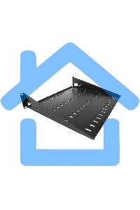 Полка перфорированная консольная 2U, глубина 400 мм, черный (МС-40-9005)