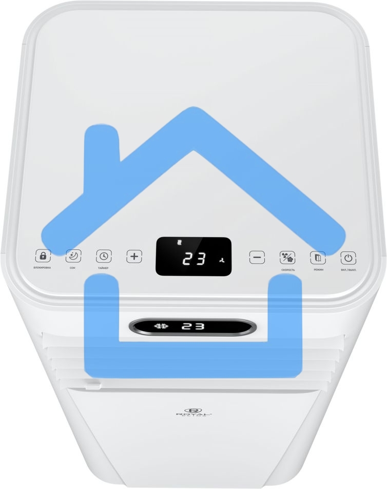 Мобильный кондиционер Royal Clima RM-TS17CH-E 5800 BTU, 17 м², 52 дБ, охлаждение, осушение, белый