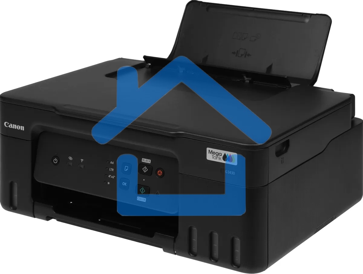 МФУ струйное Canon PIXMA G3430 (5989C009), A4, цветное, печ. 11 стр/мин. (ч/б) 6 стр/мин. (цвет), скан. до 3.16 стр/мин., 4800 x 1200 dpi (печать) 600x1200dpi (скан.), USB, Wi-Fi, Air Print, Mopria