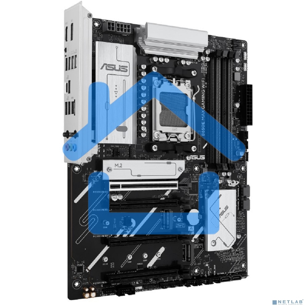Материнская плата ASUS B650E MAX GAMING WIFI, AM5, AMD B650, 4xDDR5, 4xSATA, 3xM.2, 1xPCIe 5.0 x16, 1xPCIe 4.0 x16, 2xPCIe 3.0 x1, 1xDP, 1xHDMI, 1x2.5Gb LAN, Wi-Fi 6E, Bluetooth 5.3, 4xUSB-A 10Gbps, 1xUSB-C 10Gbps, 2xUSB-A 5Gbps, 2xUSB-A 2.0, 3x3.5 мм, 7.