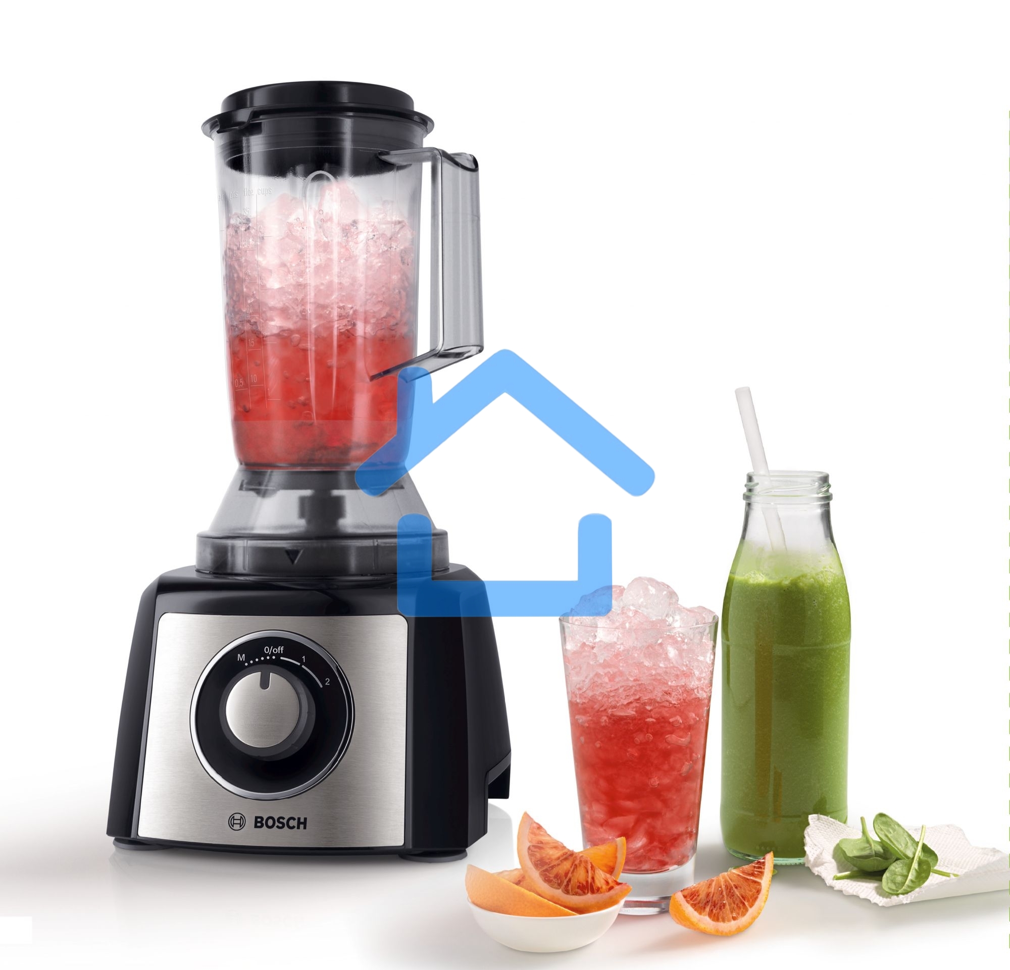 Кухонный комбайн Bosch MCM3501M 800 Вт, Скорости: 2, Блендер 1 л, Чаша 2.3 л, черный/серебристый