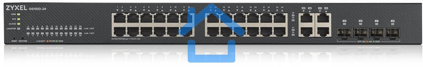 Коммутатор ZYXEL GS1920-24v2 Hybrid Smart switch Zyxel Nebula Flex, 24xGE, 4xCombo (SFP/RJ-45), silent (fanless), Standalone / cloud management