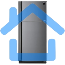 Холодильник Sharp SJXE55PMSL серебристый двухкамерный 388/148 л морозилка сверху