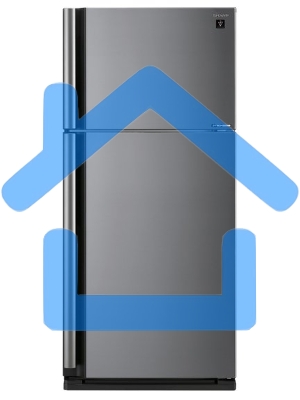 Холодильник Sharp SJXE55PMSL серебристый двухкамерный 388/148 л морозилка сверху