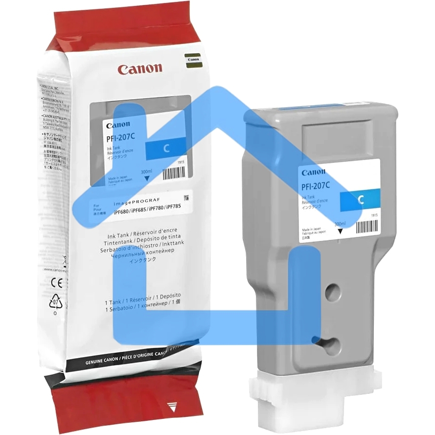 Картридж струйный Canon PFI-207 C голубой для для iPF680/685/780/785 300ml (8790B001)