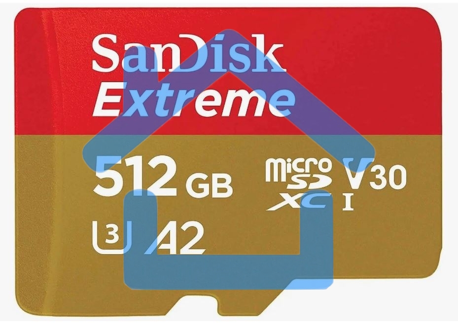 Флеш карта microSD 512Gb SanDisk microSDXC Class 10 UHS-I A2 C10 V30 U3 Extreme 190MB/s