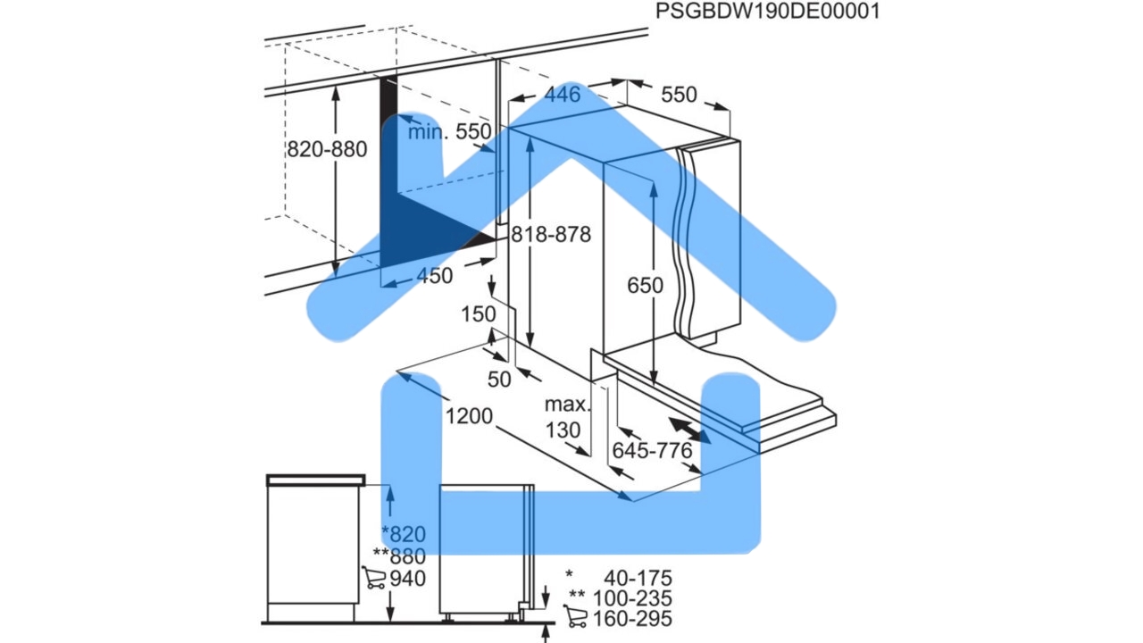 Встраиваемая посудомоечная машина Electrolux EEA71210L, черный, 44.6 см, 9 компл., 49 дБ, класс F
