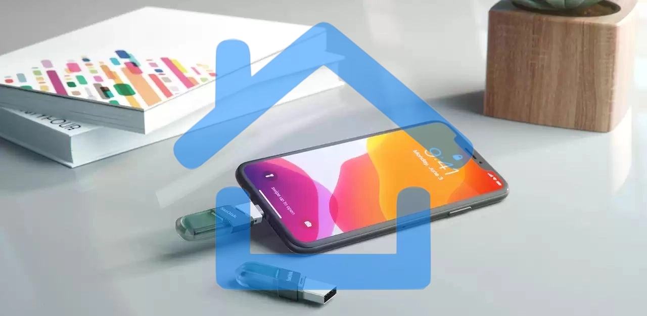 Флешка USB Sandisk 64 Gb iXpand Flip SDIX90N-064G-GN6NN USB3.1 зеленый/серебристый