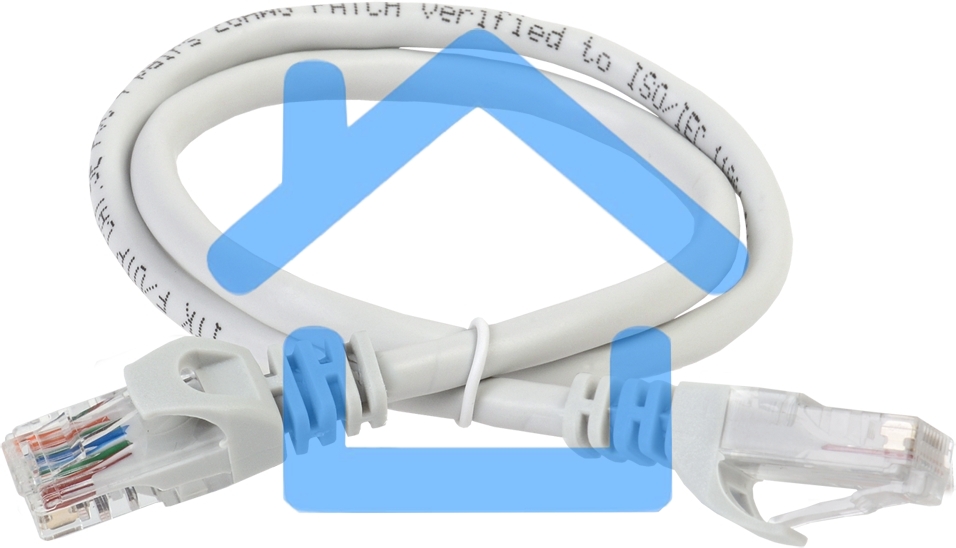 Коммутационный шнур ITK PC01-C5EU-02M (патч-корд), кат.5Е UTP, 0,2м, серый