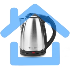 Чайник электрический Centek CT-0035 матовый, металл, 1,5 л, 2000 W, хромированная вставка на крышке