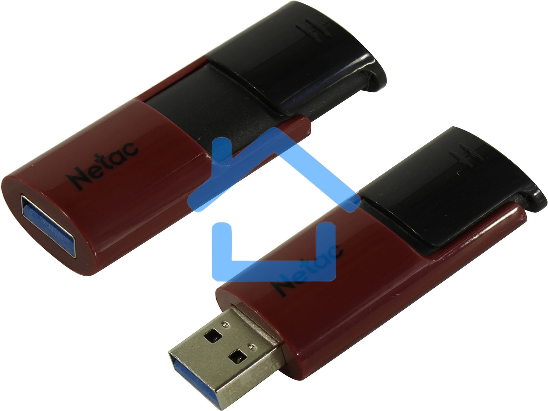 Флешка USB R/W R/W Drive Netac U182 NT03U182N-256G-30RE, USB3.0 256Gb, retail version, черный/красный