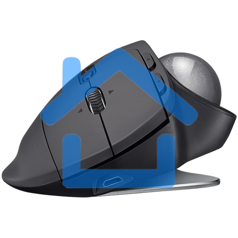 Трекбол беспроводной Logitech MX Ergo графитовый, 2048 dpi, радиоканал, Bluetooth, USB, кнопки - 8