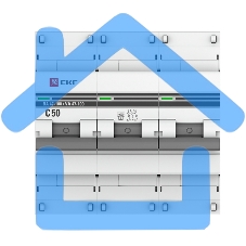 Выключатель автоматический EKF mcb47100-3-50C-pro 3P 50А (C) 10kA ВА 47-100 EKF PROxima