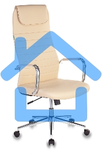 Кресло руководителя Бюрократ KB-9N/ECO/OR-12 бежевый, сиденье бежевый, искусственная кожа, крестовина хром, колеса черный